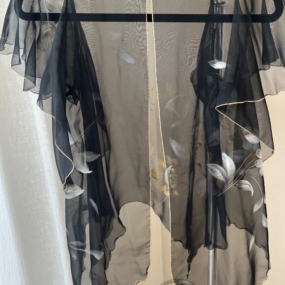 Vintage Sheer Over dress wrap - Picture 4 of 10